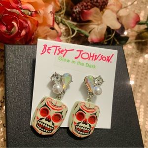NEW BETSEY JOHNSON GHOST EARRINGS